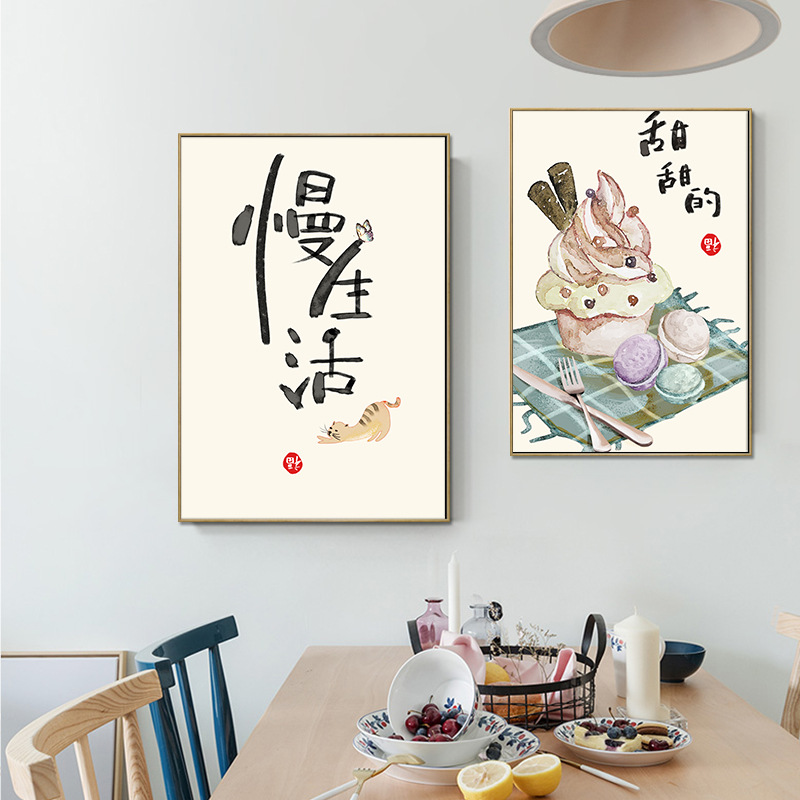 中国和風食品猫引用ポスタープリント東洋キッチン壁アート写真ホ - Japanese Restaurant Lifestyle のレビューと価格